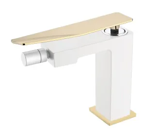 Смеситель для биде Boheme Q 146-WG.2 белый/золото